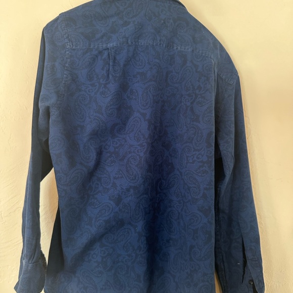 Tasso Elba - Men’s Medium Long Sleeve Dress Shirt - Blue - Used - Picture 4 of 8